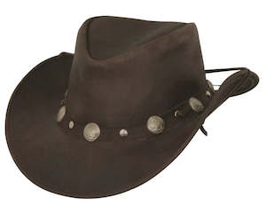 Hats: Outback Rawhide Leather Hat