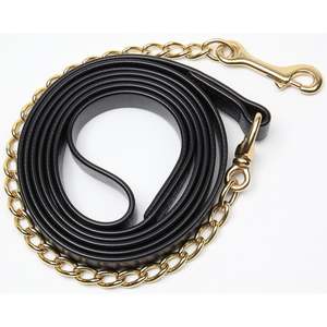 Halters And Lead Ropes: PN Lead with Solid Brass Chain