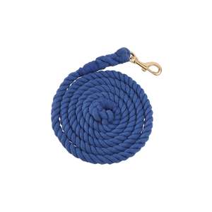 Halters And Lead Ropes: Cotton Rope Lead - Brass Snap