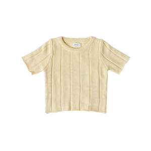 Slowly Darcie Knit Tee-Butter