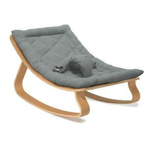 Charlie Crane: Charlie Crane Levo Baby Rocker in Beech with Orage cushion