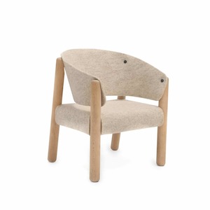 Charlie Crane: Charlie Crane Saba Children's Chair in Beige Felt