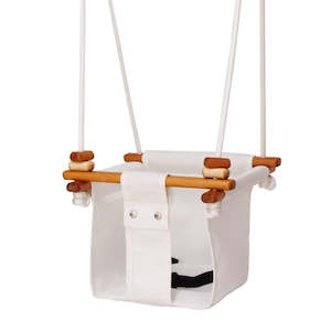 Solvej: Solvej Baby and Toddler Canvas Swing, Merino White
