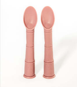 Tableware: Desert Rose Silicone Beginner Baby Spoon 2 Pack