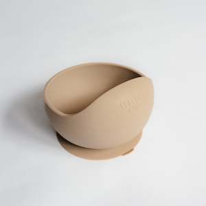 Tableware: Linen Silicone Suction Bowl