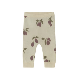 Garbo Friends: Garbo&Friends Prune Beige Knitted Trousers Baby