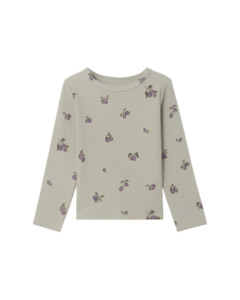 Garbo Friends: Garbo&Friends Prune Green Rib Jersey Long Sleeve T-Shirt