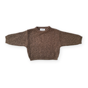 Baby Outerwear: Grown - Chunky Rib Knit Pull Over - Café