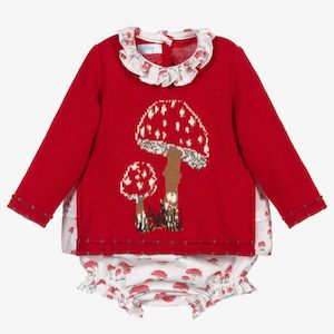 Baby Outerwear: Foque Red Mushroom Set