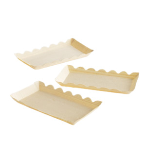 Celebrate: Scallop Edge Wooden Party Plates 10 Pack