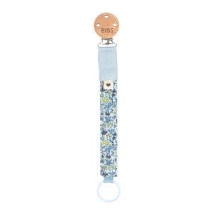 BIBS x LIBERTY Pacifier Clip - Chamomile Lawn/Baby Blue