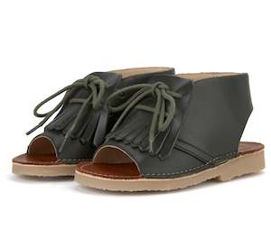 Baby Shoes 1: Young Soles Agnes Leather Sandal Hunter Green