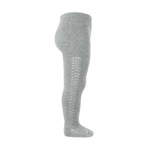 Warm Openwork Tights: Openwork Side Warm Tights Light Grey