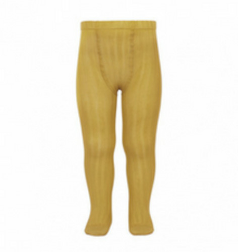 Ribbed Tights: Mustard Ribbed Tights