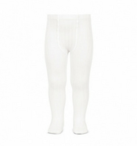 White Ribbed Tights