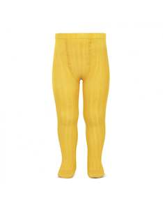 Summer End: Mimosa Yellow Ribbed Tights *Last One Left* Size 8