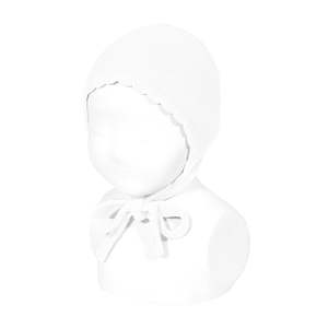 Condor White Moss Stitch Bonnet