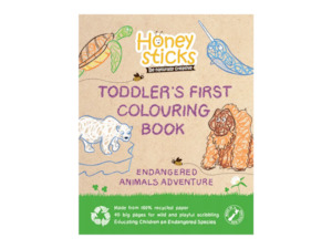 Books: Honeysticks Toddlers First Colouring Book - An Endangered Animals Adventure