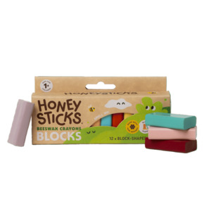 Play: Honeysticks Beeswax Crayons Blocks 12pk