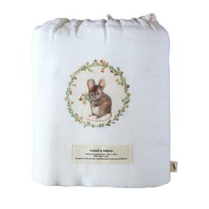Fledge & Thread Heirloom Muslin Blanket Mouse