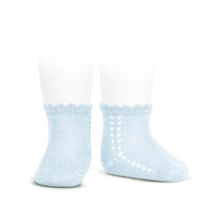 Socks Tights: Condor Short Lace Socks Baby Blue