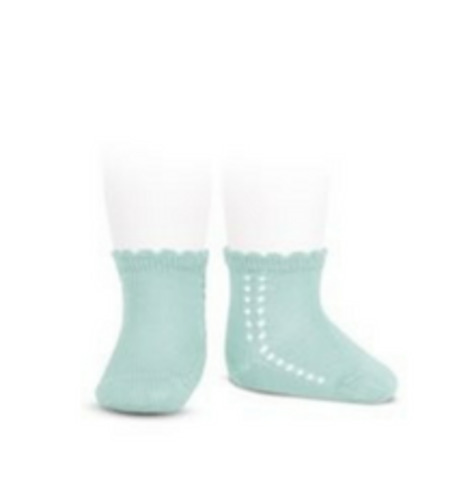 Socks Tights: Condor Short Lace Socks Aqua