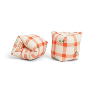 Garbo&Friends Gingham Sorrel Red Inflatable Armbands