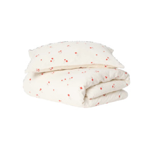 Garbo&Friends Seersucker Bed Set Cot Poppy
