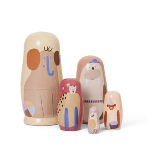 ferm LIVING Critter Nesting Dolls - Multi