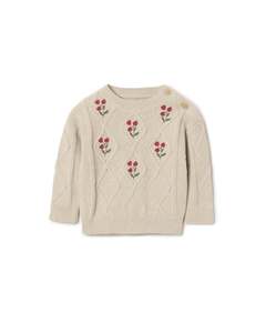 Garbo&Friends Embroidery Knit Sweater Oat