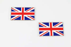 Badges: Union Jack Enamel Badges - Pair