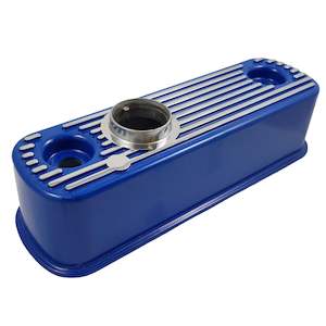 Rocker Covers: Blue Austin/Morris Mini Alloy Valve Cover & Gasket