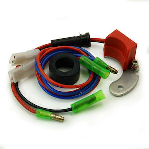 Bosch JFU6 6 cylinder single piece left hand points, large cam negative earth