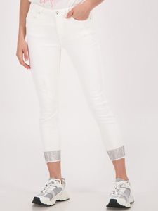 Products: Monari- Jeans with Rhinestone - off white - Classique Boutique