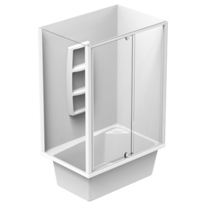 Baths And Bath Tubs Nz: Dina Shub Enclosure Acrylic Wall Shower over Bath