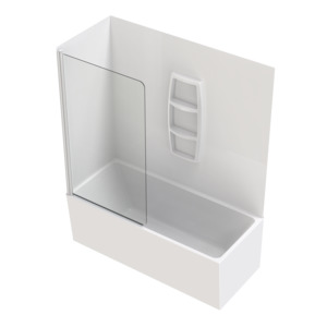 Baths And Bath Tubs Nz: Varo BTW Freestanding Swing Panel Acrylic Wall Shower over Bath