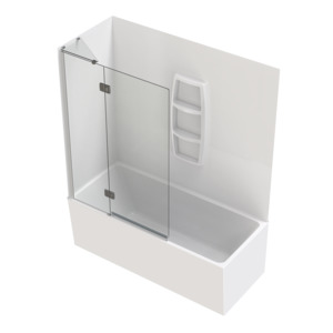 Baths And Bath Tubs Nz: Varo BTW Freestanding Platinum Panel Acrylic Wall Shower over Bath