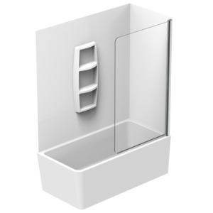 Baths And Bath Tubs Nz: Varo Back to Wall Swing Panel Acrylic Wall Shower over Bath