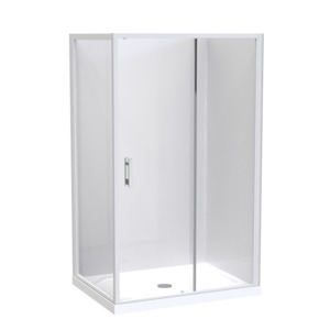 Luna Rectangle 2 Sided Sliding Door Shower