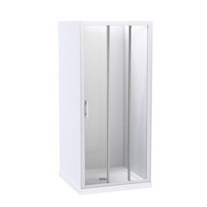 Luna Square 3 Sided Sliding Door Shower