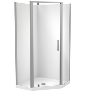 Acrylic Wall Showers: Millennium Angle Corner 2 Sided Pivot Door Acrylic Wall Shower