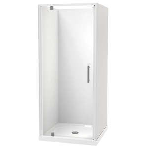 Millennium Square 3 Sided Pivot Door Acrylic Wall Shower