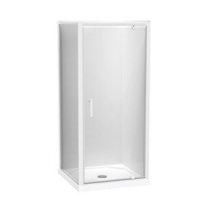 Acrylic Wall Showers: Pacific Square 2 Sided Pivot Door Acrylic Wall Shower