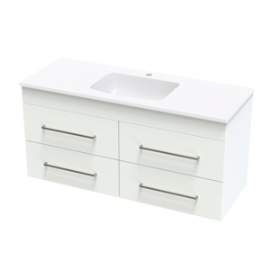 Cashmere Collection: Cashmere Grove 1200 4 Drawer Wall Vanity
