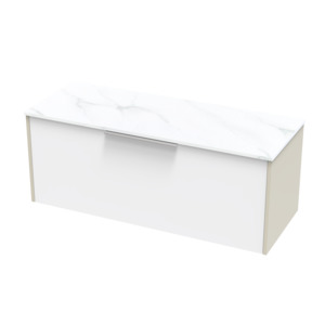 Nikau Collection: Nikau Pro Arctic 1200 Single Drawer Two Tone Wall Vanity