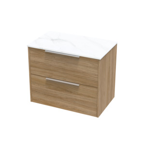 Nikau Collection: Nikau Pro Arctic 750 Double Drawer Wall Vanity