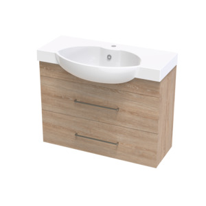 Raglan Collection: Raglan 900 Double Drawer Wall Vanity