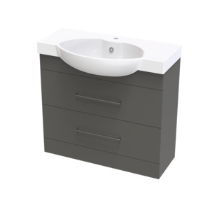 Raglan 900 Double Drawer Floor Vanity