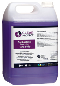 Products: Clear Protect Antibacterial Foaming Hand Soap 5L