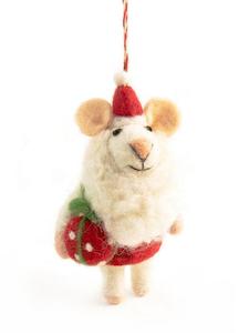 Christmas Ornament: Felted Mice Christmas Decoration